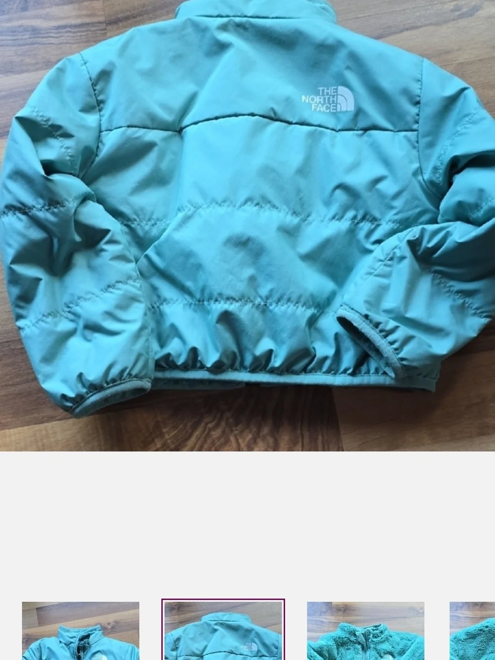 The North Face Kids Teal Blue Puffer Jacket